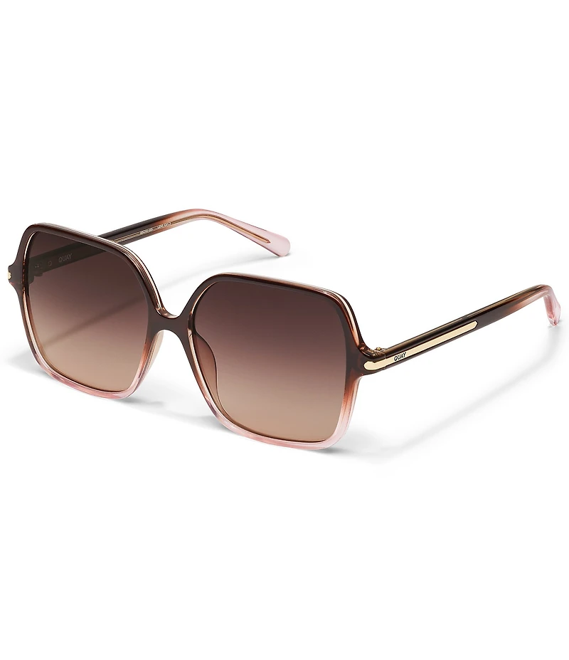 QUAY Women's Press Tour 60mm Square Sunglasses
