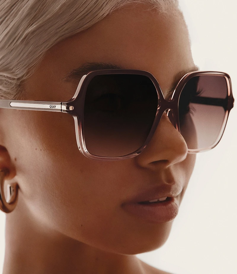 QUAY Women's Press Tour 60mm Square Sunglasses