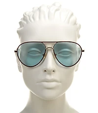 QUAY Women's Say Less 53mm Aviator Sunglasses