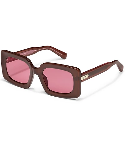 QUAY Women's Talk Show 53mm Rectangle Sunglasses