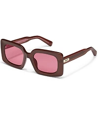 QUAY Women's Talk Show 53mm Rectangle Sunglasses