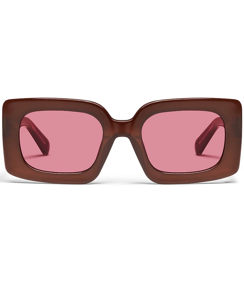 QUAY Women's Talk Show 53mm Rectangle Sunglasses