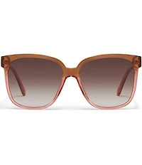 QUAY Women's Wide Awake 54mm Polarized Square Sunglasses