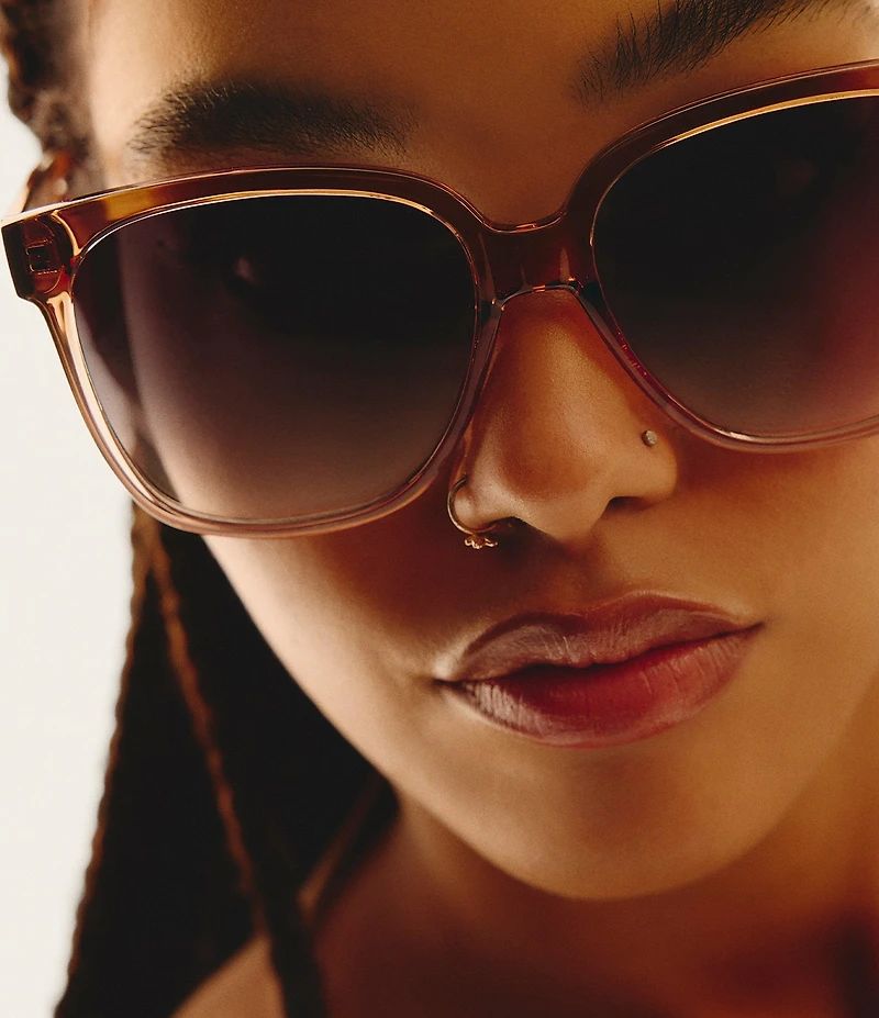 QUAY Women's Wide Awake 54mm Polarized Square Sunglasses