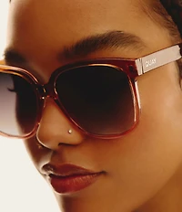 QUAY Women's Wide Awake 54mm Polarized Square Sunglasses