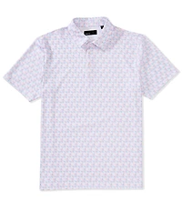Quieti Box Print Short Sleeve Polo Shirt