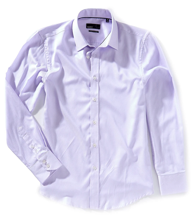 Quieti Dobby Stripe Long Sleeve Woven Shirt