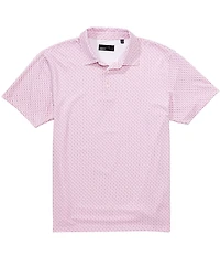 Quieti Geo Print Short Sleeve Polo Shirt