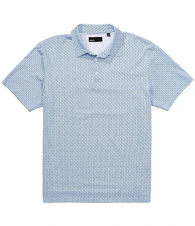 Quieti Geo Print Short Sleeve Polo Shirt