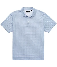 Quieti Geo Print Short Sleeve Polo Shirt