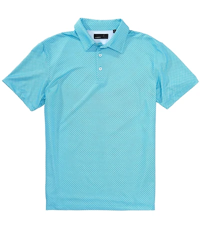 Quieti Mini Print Short Sleeve Polo Shirt
