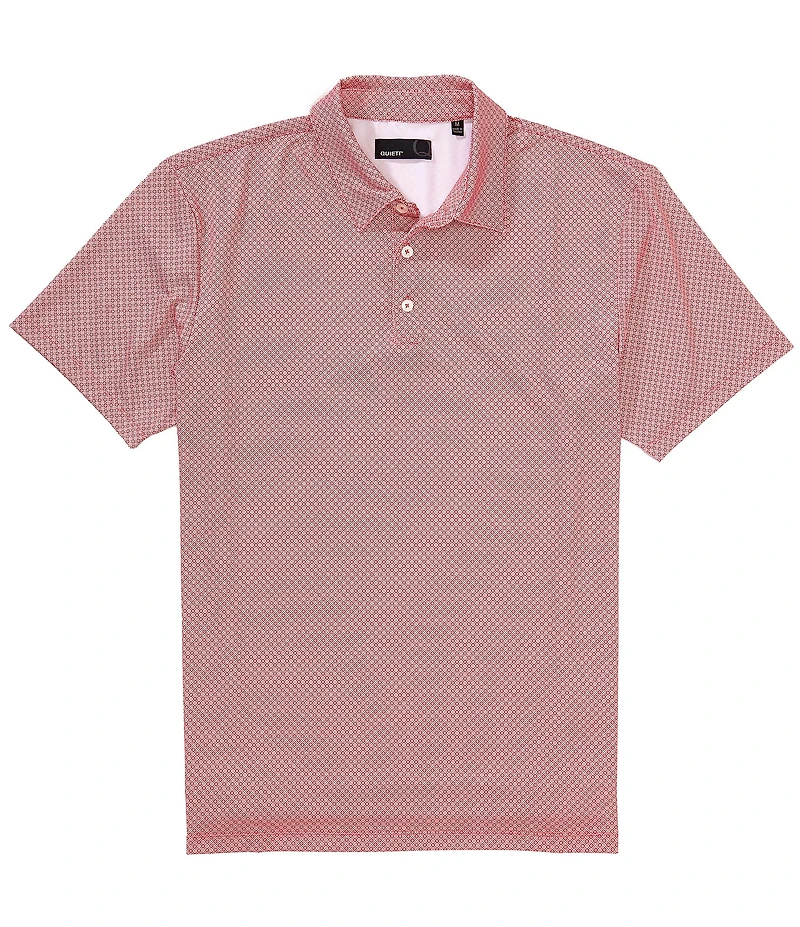 Quieti Mini Print Short Sleeve Polo Shirt