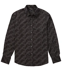 Quieti Palms Print Long Sleeve Woven Shirt