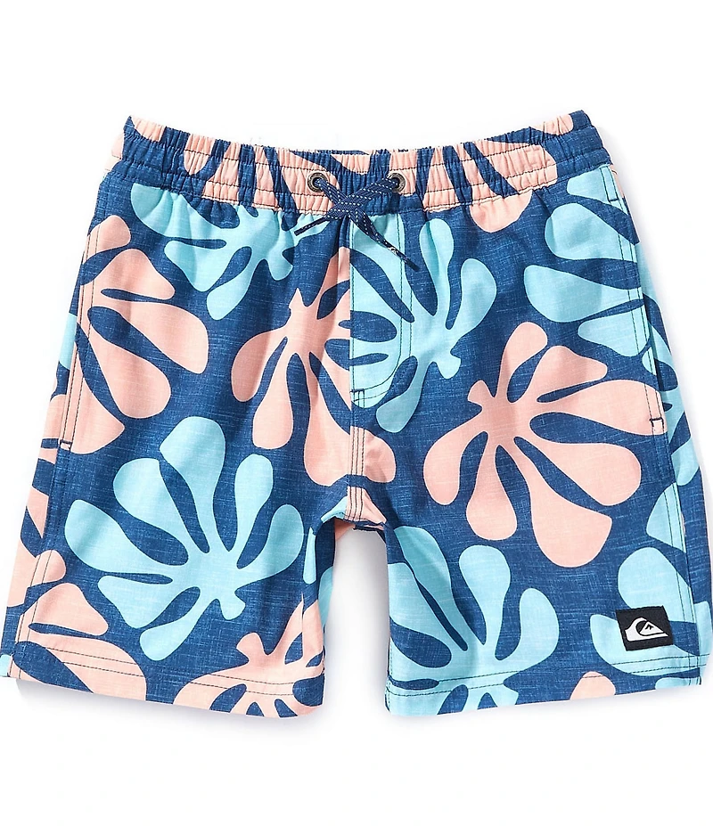 Quiksilver Big Boys Navy Floral Volley Shorts