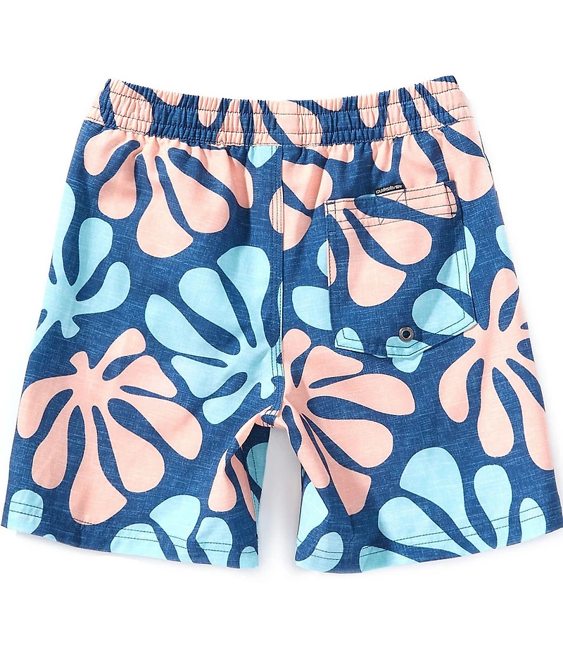 Quiksilver Big Boys Navy Floral Volley Shorts