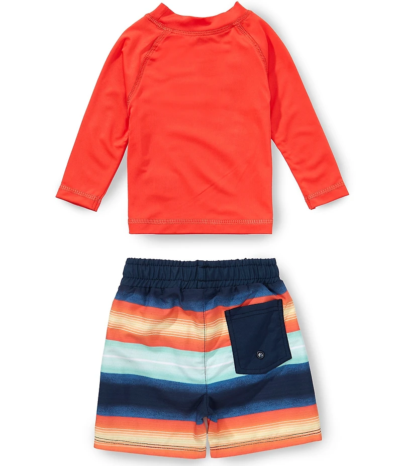 Quiksilver Baby Boys Long Sleeve Rashguard Shirt and Board Shorts 2-Piece Set