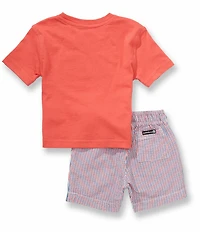 Quiksilver Baby Boys Short-Sleeve Logo T-Shirt & Striped Shorts Set
