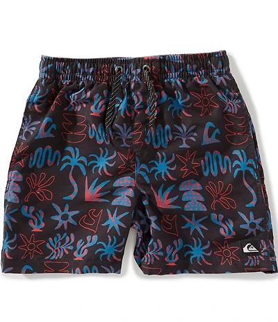Quiksilver Big Boys Graphic Navy Symbol Everyday Volleyball Shorts