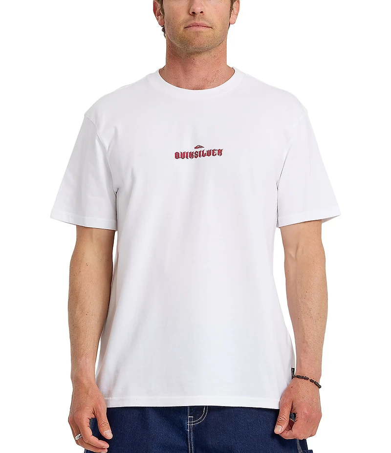 Quiksilver Dark Torch Pigment Dyed Graphic Short Sleeve T-Shirt