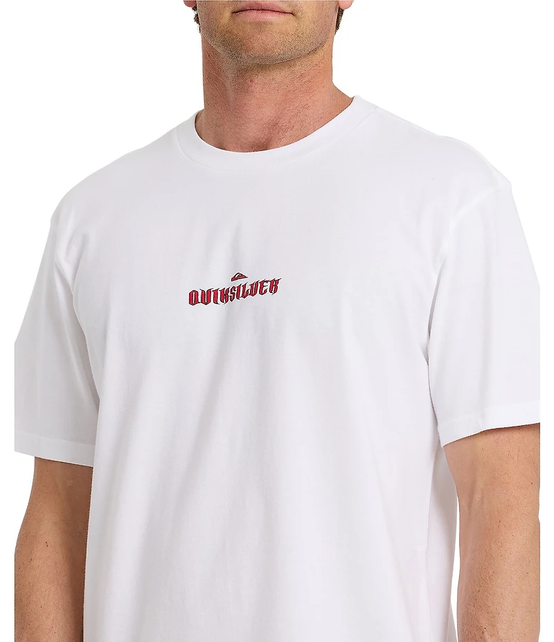 Quiksilver Dark Torch Pigment Dyed Graphic Short Sleeve T-Shirt