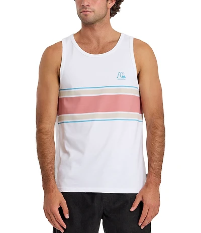 Quiksilver Floater Striped Crew Neck Sleeveless Tank