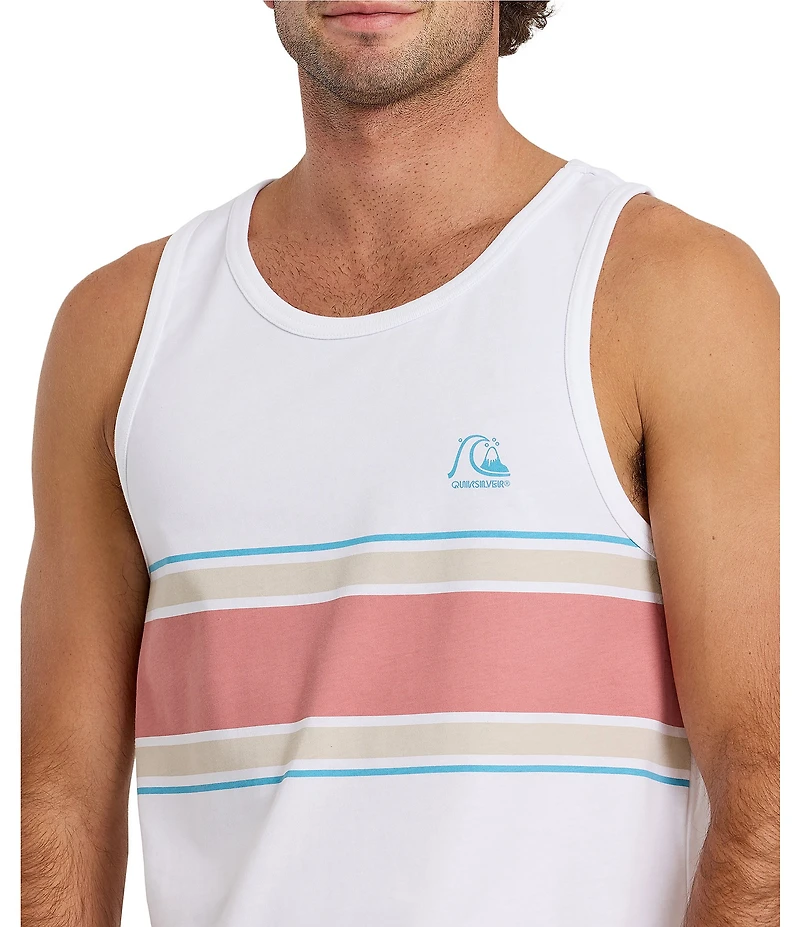 Quiksilver Floater Striped Crew Neck Sleeveless Tank