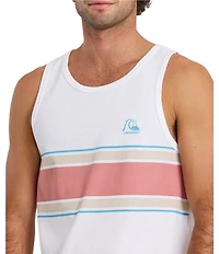 Quiksilver Floater Striped Crew Neck Sleeveless Tank
