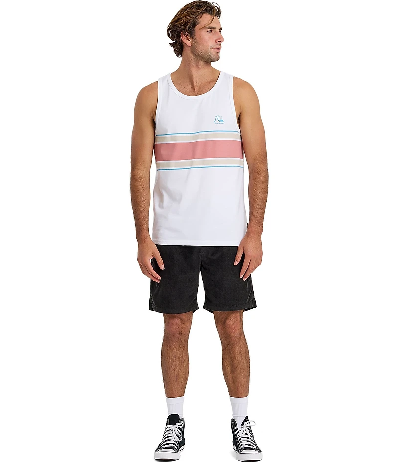 Quiksilver Floater Striped Crew Neck Sleeveless Tank