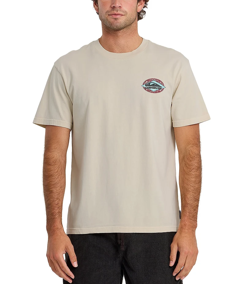 Quiksilver Foil Stamp Pigment-Dyed Short Sleeve T-Shirt