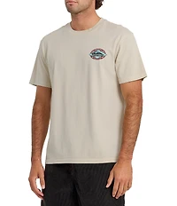 Quiksilver Foil Stamp Pigment-Dyed Short Sleeve T-Shirt