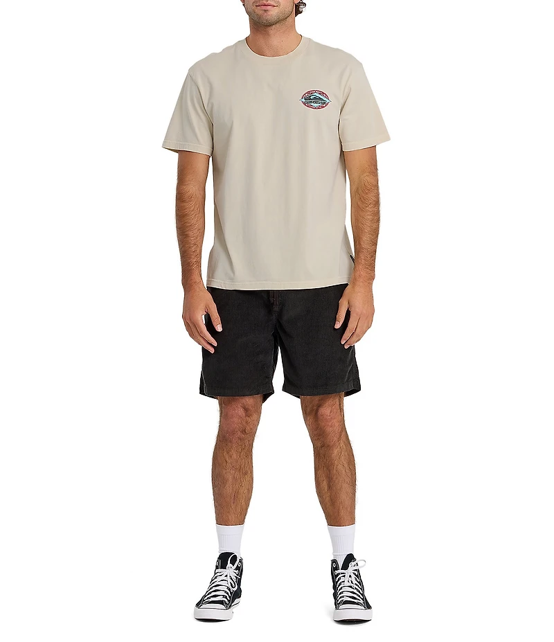 Quiksilver Foil Stamp Pigment-Dyed Short Sleeve T-Shirt