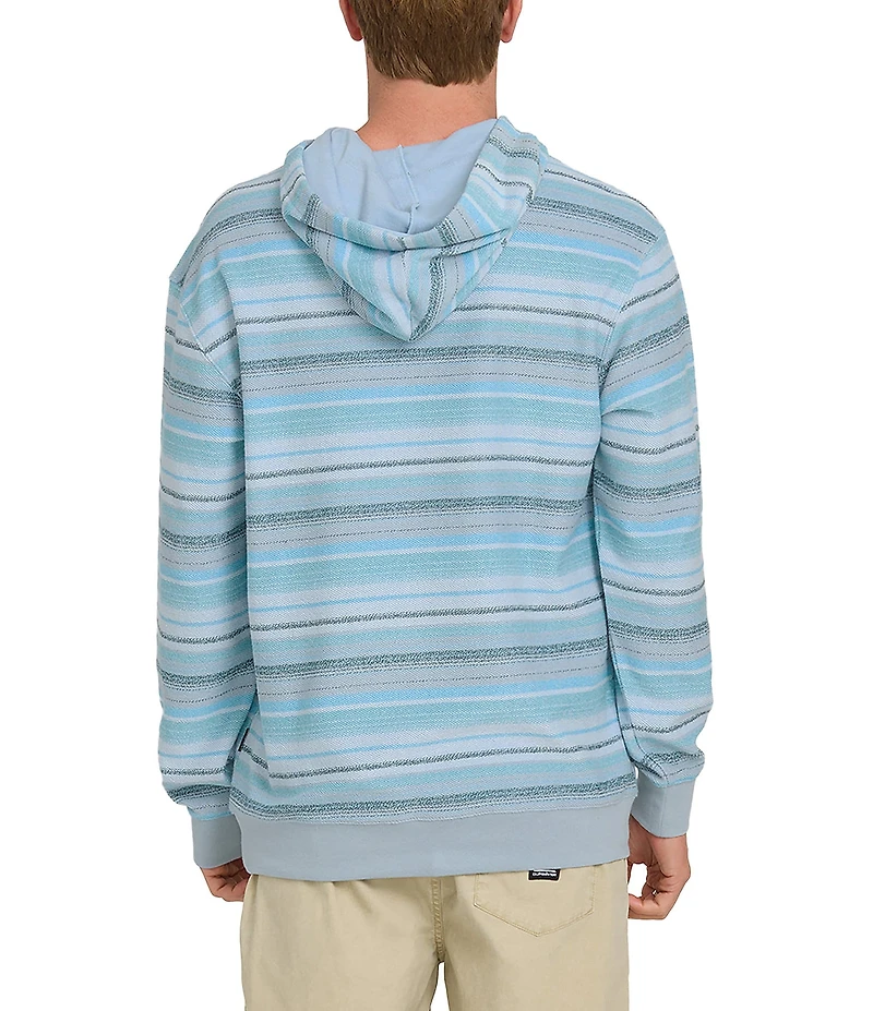 Quiksilver Great Otway Yarn Dyed Striped Long Sleeve French Terry Hoodie