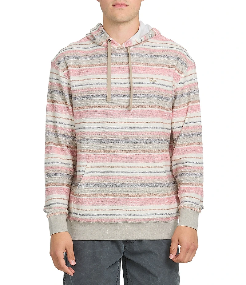 Quiksilver Great Otway Yarn Dyed Striped Long Sleeve French Terry Hoodie
