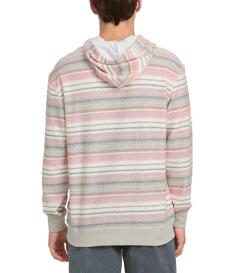 Quiksilver Great Otway Yarn Dyed Striped Long Sleeve French Terry Hoodie