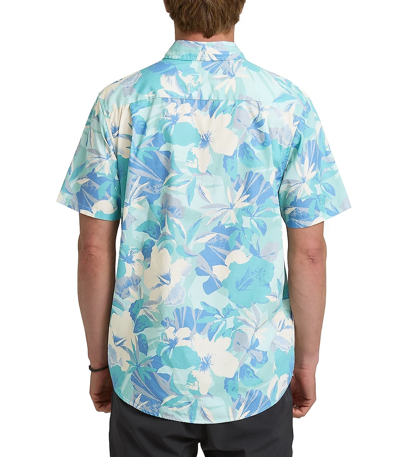 Quiksilver Interact Floral Reverse Printed Short Sleeve Woven Shirt