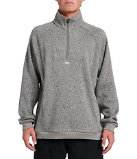 Quiksilver Keller Long Sleeve Half Zip Mock Neck Fleece Pullover