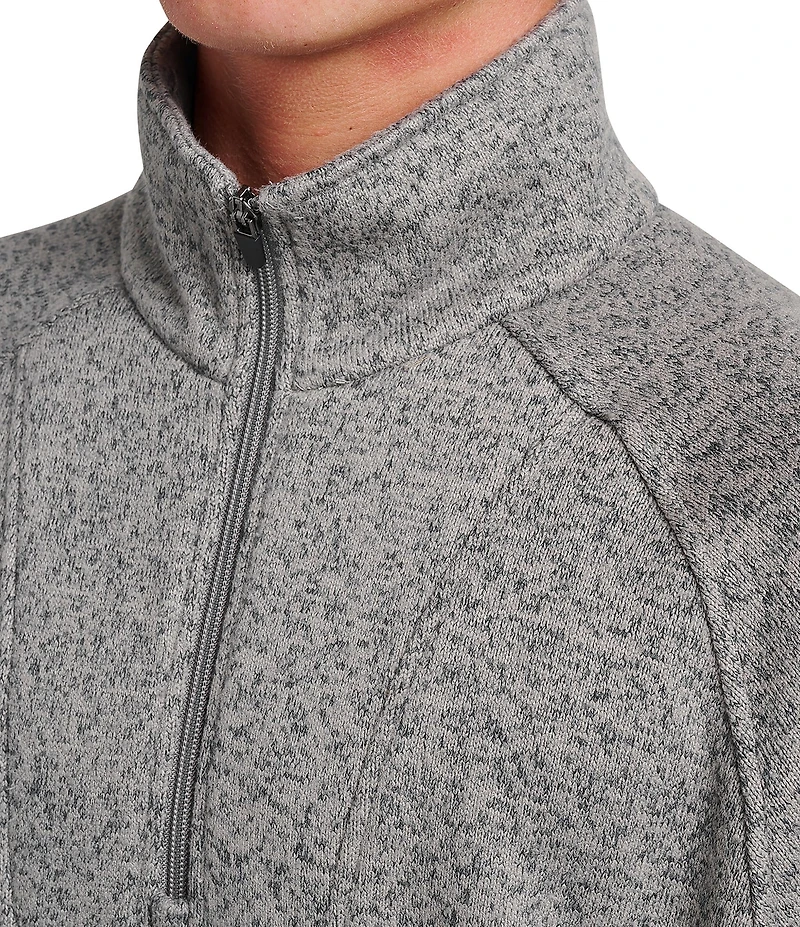 Quiksilver Keller Long Sleeve Half Zip Mock Neck Fleece Pullover