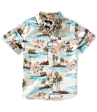 Quiksilver Little Boys Short Sleeve Scenic Classic Poplin Shirt