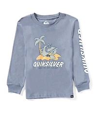 Quiksilver Little Boys Long Sleeve Lean Back T-Shirt