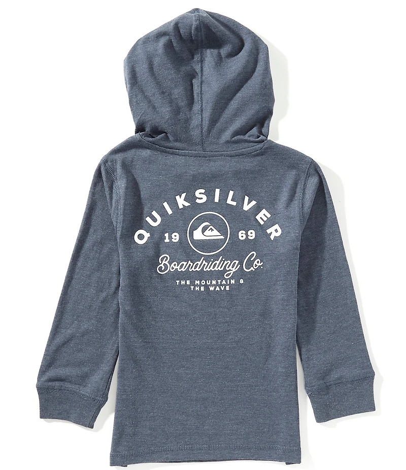 Quiksilver Little Boys Long Sleeve Graphic Black Hoodie