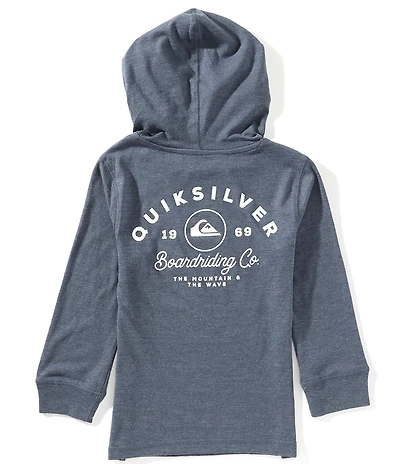 Quiksilver Little Boys Long Sleeve Graphic Black Hoodie