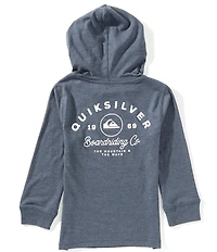 Quiksilver Little Boys Long Sleeve Graphic Black Hoodie
