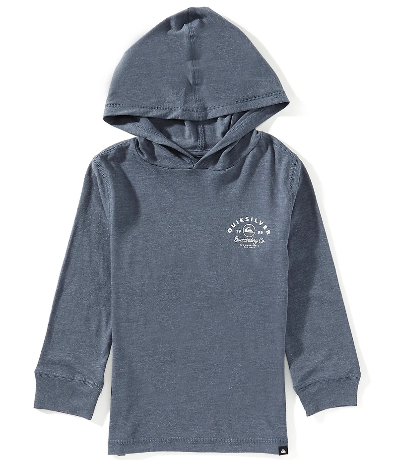Quiksilver Little Boys Long Sleeve Graphic Black Hoodie