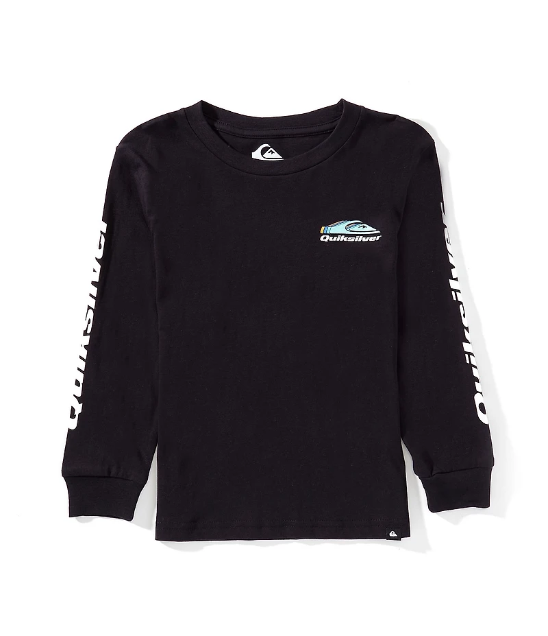 Quiksilver Little Boys Long Sleeve Omni Wave Printed T-Shirt