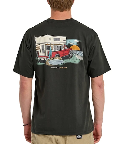 Quiksilver Off The Grid Graphic Sueded Short Sleeve T-Shirt