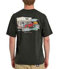 Quiksilver Off The Grid Graphic Sueded Short Sleeve T-Shirt