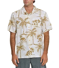 Quiksilver Off The Grid Short Sleeve Woven Button Front Shirt