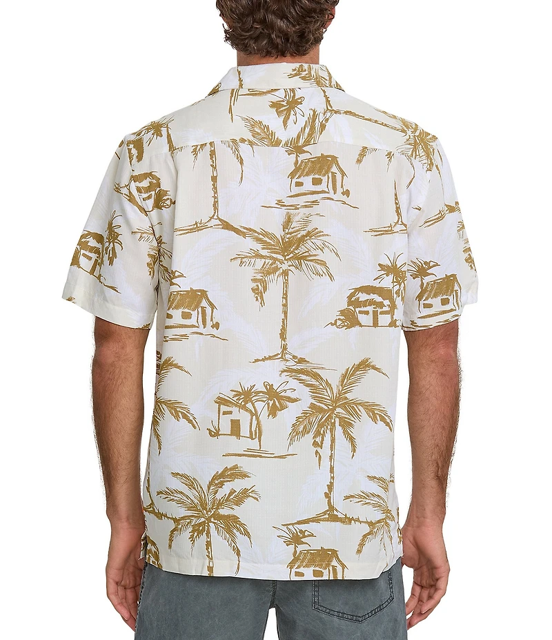 Quiksilver Off The Grid Short Sleeve Woven Button Front Shirt