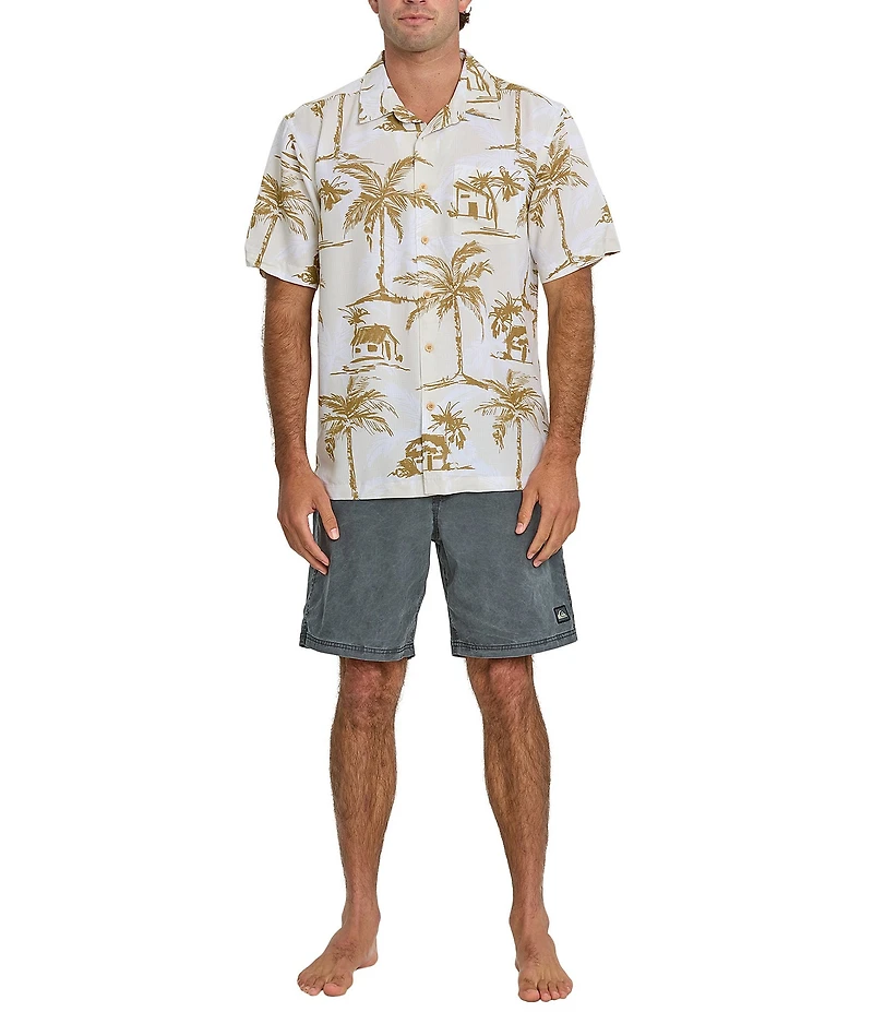 Quiksilver Off The Grid Short Sleeve Woven Button Front Shirt