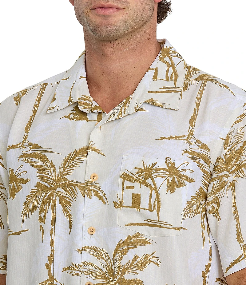 Quiksilver Off The Grid Short Sleeve Woven Button Front Shirt